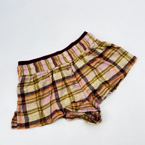 Free people plaid lounge pajama shorts - Picture 2 of 4